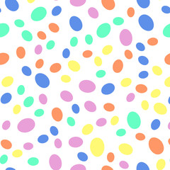 Seamless easter pattern with colorful eggs.