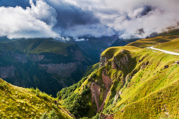 Captivating scene of the main Caucasus ridge.