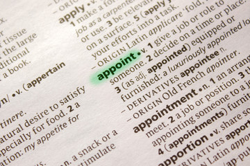 Naklejka premium Appoint word or phrase in a dictionary.