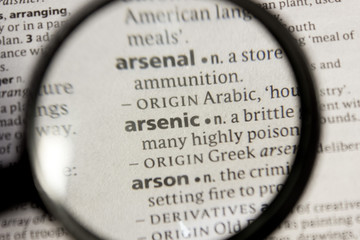 Arsenic word or phrase in a dictionary.