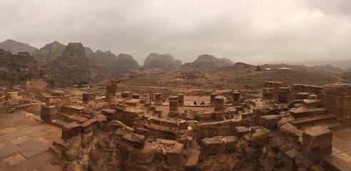 Templo en la antigua ciudad de Petra, Jordania
