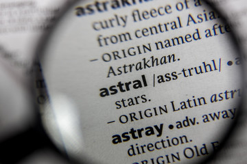 The word or phrase astral in a dictionary.