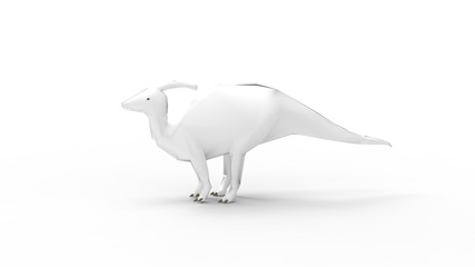 Naklejka premium 3D rendering of a dinosaur isolated on a white empty space background