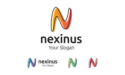 Business corporate letter N logo design vector. Colorful letter N logo vector template. Creative letter n vector icon element.