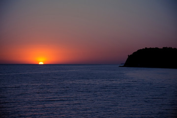 Beautiful sunset on the Black sea