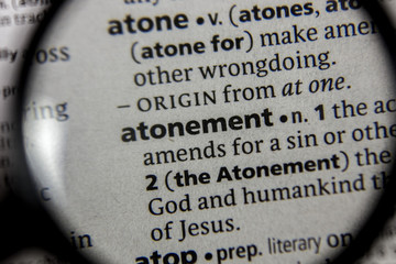 The word or phrase atonement in a dictionary.