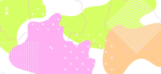 Pastel Geometric Background. Summer Fluid Cover. 