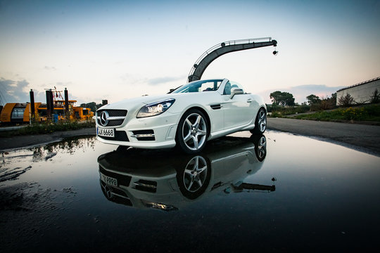 Mercedes SLK 250 Roadster wei&szlig;es Cabriolet 2014