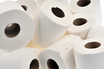 Rouleaux de papier toilette en vrac