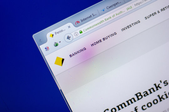 Ryazan, Russia - June 05, 2018: Homepage of Commbank website on the display of PC, url - Commbank.com.au.