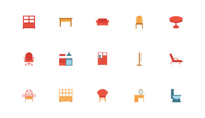 bundle of furniture set icons