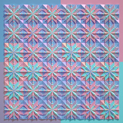 Beautiful, cheerful pattern background. 3d illustration, 3d rendering.