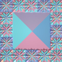 Beautiful, cheerful pattern background. 3d illustration, 3d rendering.