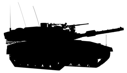 Tank vector silhouette - 317480671
