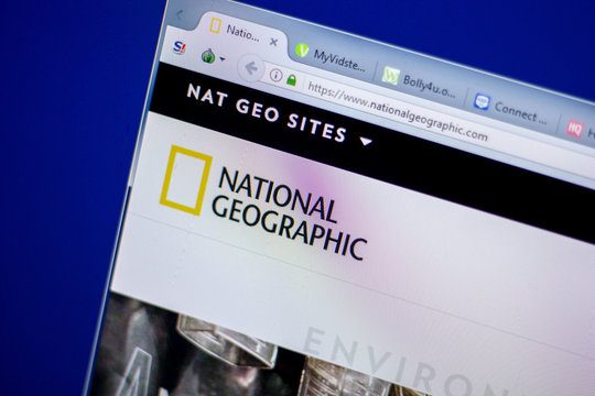 Ryazan, Russia - June 05, 2018: Homepage of NationalGeographic website on the display of PC, url - NationalGeographic.com.