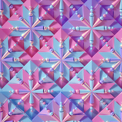 Beautiful, cheerful pattern background. 3d illustration, 3d rendering.