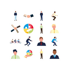 Corporate businessmen set vector design