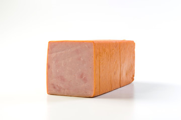 ham on white background, smoke food