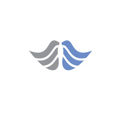 Wing related icon on background for graphic and web design. Creative illustration concept symbol for web or mobile app.