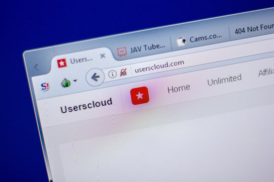 Ryazan, Russia - June 05, 2018: Homepage of UsersCloud website on the display of PC, url - UsersCloud.com.