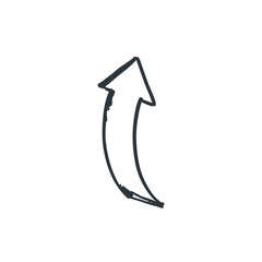 Arrow doodle illustration drawing sign vector up down left right upload download direction curve aim target orientation forward back turn undo growth vintage refresh