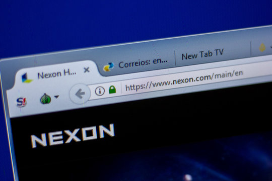 Ryazan, Russia - June 05, 2018: Homepage of Nexon website on the display of PC, url - Nexon.com.