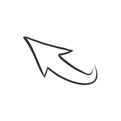 Arrow doodle illustration drawing sign vector up down left right upload download direction curve aim target orientation forward back turn undo growth vintage refresh