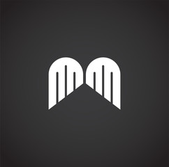 Wing related icon on background for graphic and web design. Creative illustration concept symbol for web or mobile app.