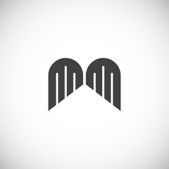 Wing related icon on background for graphic and web design. Creative illustration concept symbol for web or mobile app.