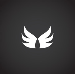 Wing related icon on background for graphic and web design. Creative illustration concept symbol for web or mobile app.