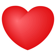 Bright red heart. A symbol of love and tenderness