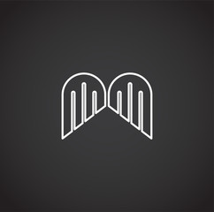 Wing related icon on background for graphic and web design. Creative illustration concept symbol for web or mobile app