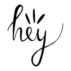 Hand drawn plants and tree branches with leaves. Vector floral silhouettes. Graphic design elements. Black and white botanical illustration.