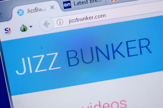 Ryazan, Russia - June 05, 2018: Homepage of JizzBunker website on the display of PC, url - JizzBunker.com.