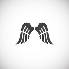 Wing related icon on background for graphic and web design. Creative illustration concept symbol for web or mobile app.