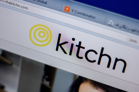 Ryazan, Russia - June 05, 2018: Homepage of TheKitchn website on the display of PC, url - TheKitchn.com.