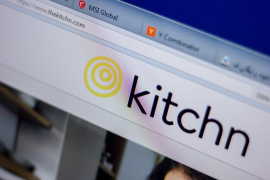 Ryazan, Russia - June 05, 2018: Homepage of TheKitchn website on the display of PC, url - TheKitchn.com.