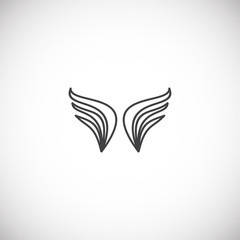 Wing related icon on background for graphic and web design. Creative illustration concept symbol for web or mobile app