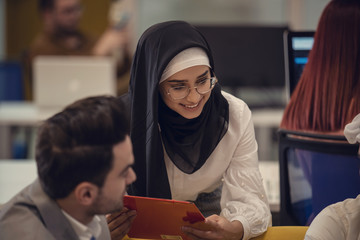 Arab business people in a meeting