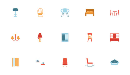 bundle of furniture set icons