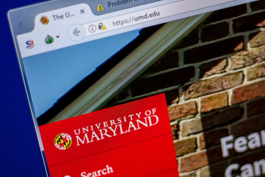 Ryazan, Russia - June 05, 2018: Homepage of UMD website on the display of PC, url - UMD.edu.