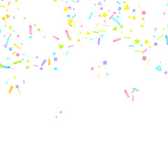 Sprinkles grainy. Cupcake dessert bakery confetti