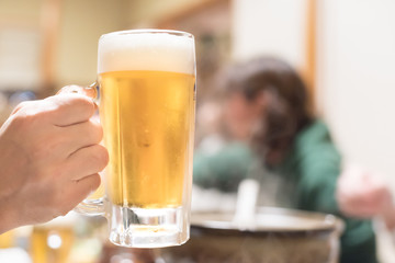 ビールで乾杯