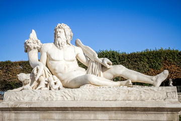 The Tiber statue in Tuileries Garden, Paris