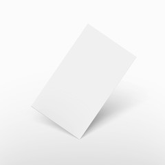 Blank paper card mock up with shadow.