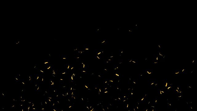 Gold Confetti with QuickTime Alpha Channel / ProRes 4444. It is Alpha Channel  so just drag and drop on your work.