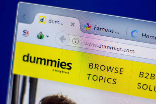 Ryazan, Russia - June 05, 2018: Homepage of Dummies website on the display of PC, url - Dummies.com.