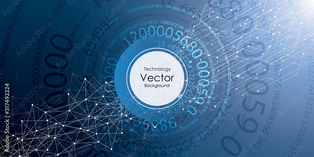 Poster abstract technology code background