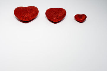 Fototapeta premium hearts on white background