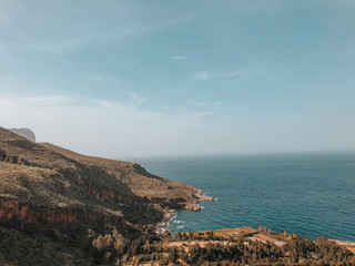 landscape with sea and mountains